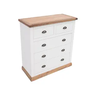 Tropea 5 Drawer Chest of Drawers Brass Cup Handle