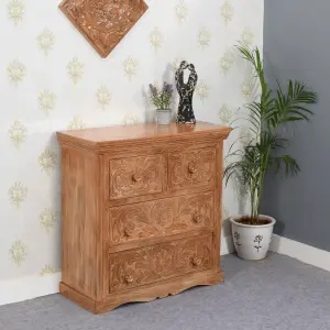 Contrive Mango Wood Chest Of 4 Drawers