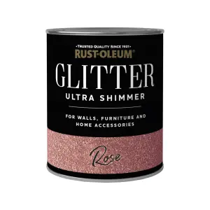 Rust-Oleum Ultra Shimmer Rose Glitter effect Mid sheen Multi-surface Topcoat Paint glitter, 750ml