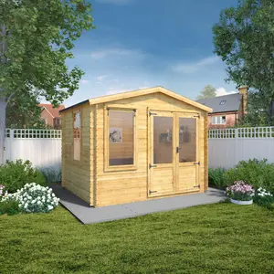 Mercia 9ft x 11ft Apex Log Cabin (19mm)