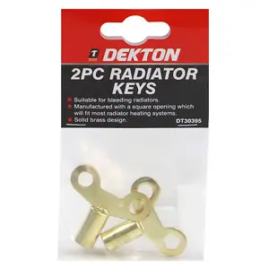 2pc Radiator Plumbing Bleed Bleeding Key Keys Solid Brass Venting Air Valve