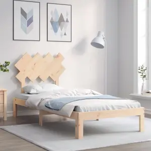 Berkfield Bed Frame with Headboard 90x200 cm Solid Wood