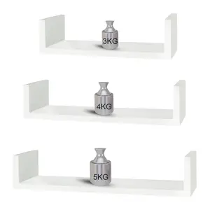 Byun 3 Piece Floating Shelf Set White