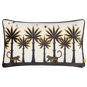 furn. Desert Monkey Velvet Polyester Filled Cushion