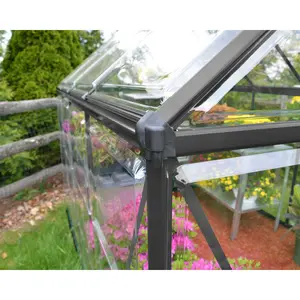 Harmony Greenhouse 6 x 4 Silver / 208cm H x 185cm W x 126cm D