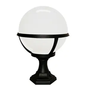 Elstead Glenbeigh 1 Light Outdoor Pedestal Lantern Black IP44, E27