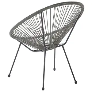 Garden Chair ACAPULCO II PE Rattan Dark Grey