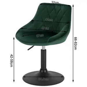 Blasco Swivel Adjustable Height Stool (Set of 2) Dark Green