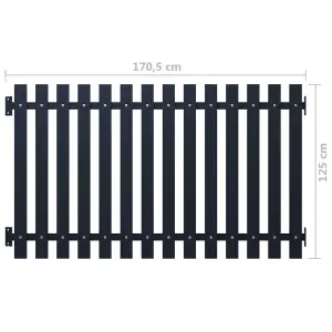 Berkfield Fence Panel Anthracite 170.5x125 cm Powder-coated Steel