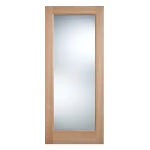 Pattern 10 1L Clear Glazed Oak External Door 1981mm H x 762mm W x 44mm D