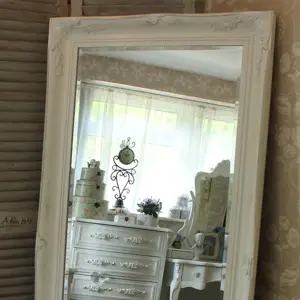 Melody Maison Extra Large White Ornate Wall/Floor Mirror 158cm x 78cm