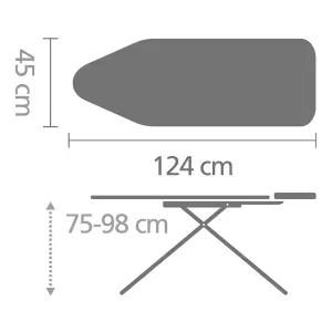 Brabantia Spring Bubbles Ironing board (L)124cm (W)45cm