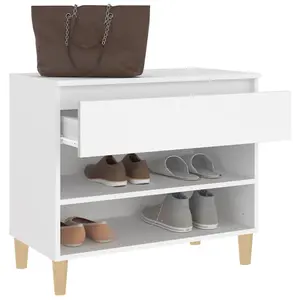 Berkfield Shoe Cabinet White 70x36x60 cm Engineered Wood