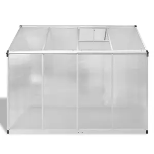 Berkfield Reinforced Aluminium Greenhouse with Base Frame 4.6 m2