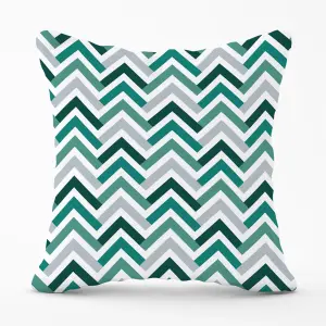 Geometric Retro Vintage Colored Chevron Pattern Cushions 45cm x 45cm