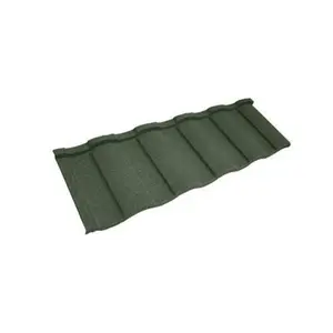 PACK OF 20 (Total 20 Units) - Classic Roman Contour Profile Metal Roof Tile - 1280mm (W) x 370mm (L) - Green