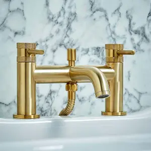 UK Home Living Avalon Core Bath Shower Mixer Brushed Brass