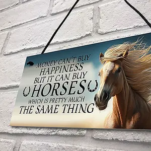 Red Ocean Horse Sign Daughter Friend Gift For Girls Hanging Stable Sign Pet Gift Horse Lover Gifts For Women