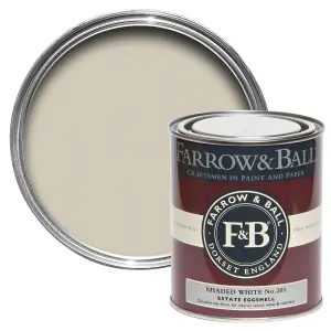 Farrow & Ball Estate Shaded white Eggshell Metal & wood paint, 750ml