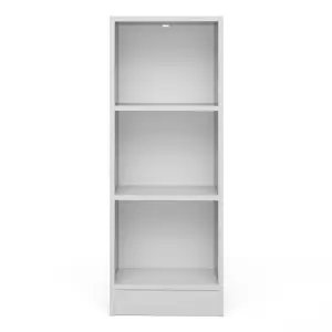 Basic Low Narrow Bookcase (2 Shelves) in White