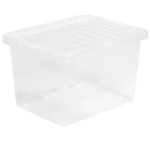 3 x 45 Litre Multipurpose Plastic Storage Containers Useful Boxes Complete With Lids