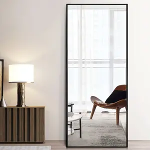 Metal Flat Mirror Black