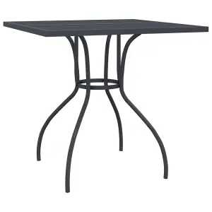 Berkfield Garden Table Anthracite 80x80x72.5 cm Steel Mesh