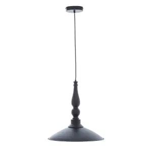 Interiors by Premier Large Leni Black And Gold Pendant Light