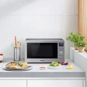 Panasonic 3-in-1 Slimline Combination Microwave Oven, Silver