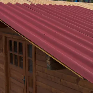 Onduline Red Bitumen Corrugated roofing sheet (L)2m (W)820mm (T)2.6mm