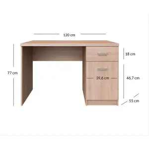 Andy Desk with Storage - Sonoma Oak