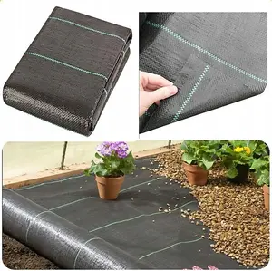 Heavy Duty Weed Control Fabric Membrane Suppressant Barrier Garden Ground Cover 1.6M X 10M (50gsm)