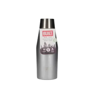 BUILT Apex 330ml Insulated Water Bottle, BPA-Free 18/8 Stainless Steel - Silver