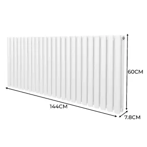 Oval Radiator - 600 x 1440mm - White