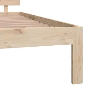 Berkfield Bed Frame Solid Wood Pine 140x200 cm