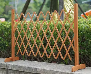 Expanding Garden Wood Fence Freestanding Screen Trellis Style Safety Gate