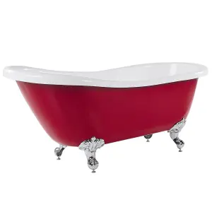 Freestanding Bath 1700 x 760 mm Red CAYMAN