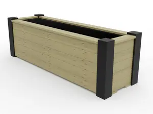 RusticRidge wooden planter, 1600x500x500