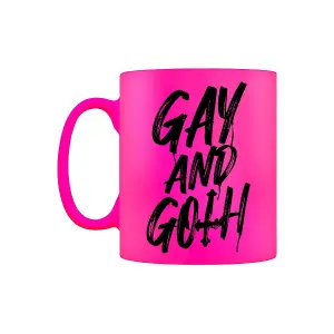 Grindstore Gay And Goth Mug Pink/Black (One Size)