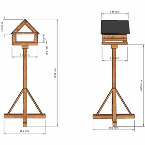 Calvine Slate-Effect Bird Table