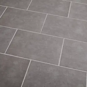 Cimenti Grey Matt Flat Concrete effect Ceramic Indoor Wall Tile