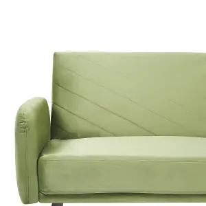 Sofa Bed SENJA Olive Green Velvet