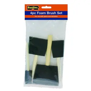 Rustins Foam Brush Set, 4 Piece