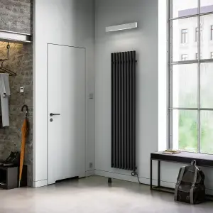 Terma 230V 1kW Heban Black Smart Vertical Oil-filled radiator