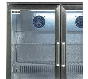 Gastroline 190L Low Height Commercial Double Hinged Door Drinks Fridge