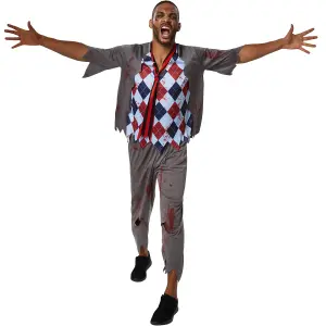 Men's Scary Schoolboy Costume - beech XXL