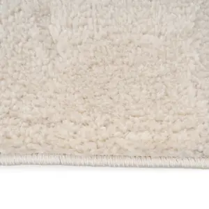 Cream Beige Living Velvety Soft Rug 80x150cm