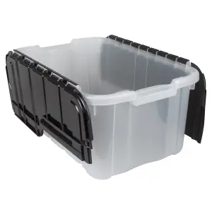 Tontarelli White 14.5L Plastic Stackable Storage box & Integrated lid