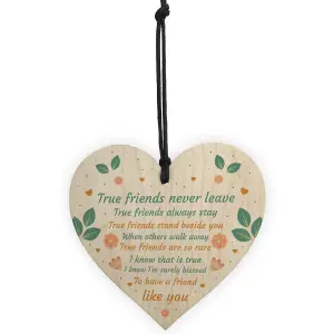 Handmade Friendship Gift Hanging Heart Best Friend Sign Motivational Sign Thank You Gift