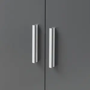 2 Door Double Wardrobe In Dark Grey